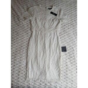 Lulus Lace Dress - Elegant Midi‎ Cocktail Party Wedding Guest - M